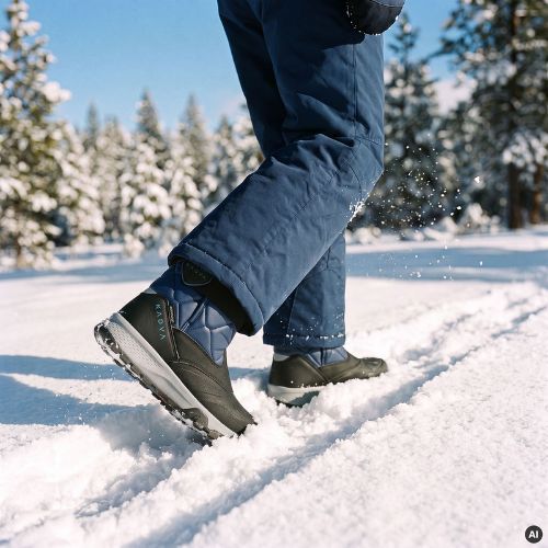 Children's snow boots KADVA Andes WP JR navy blue