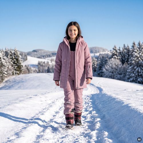 Children's snow boots KADVA Andes WP JR burgundy