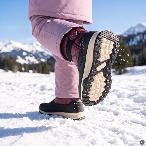 Children's snow boots KADVA Andes WP JR burgundy