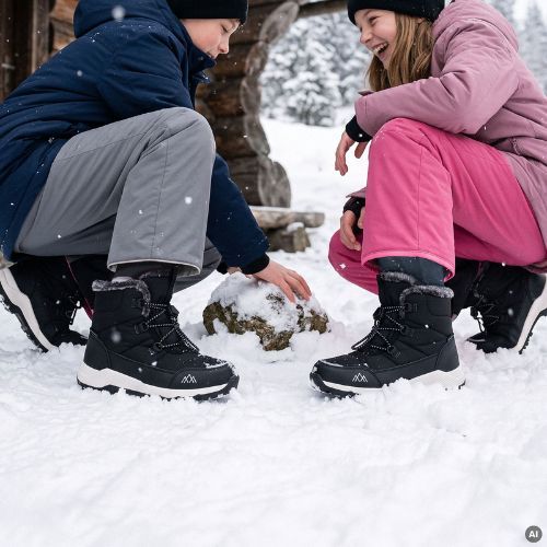 Children's snow boots KADVA Andy WP JR black