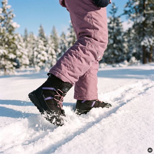 Children's snow boots KADVA Chia WP JRG black