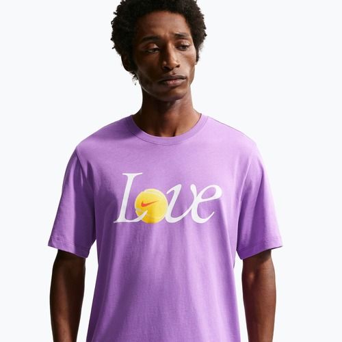 Men's tennis T-shirt Nike Court Love bright violet