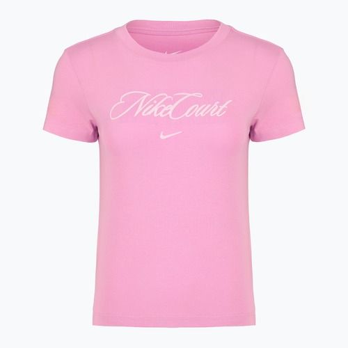 Women's tennis T-shirt Nike Court Heritage light magenta/pink foam