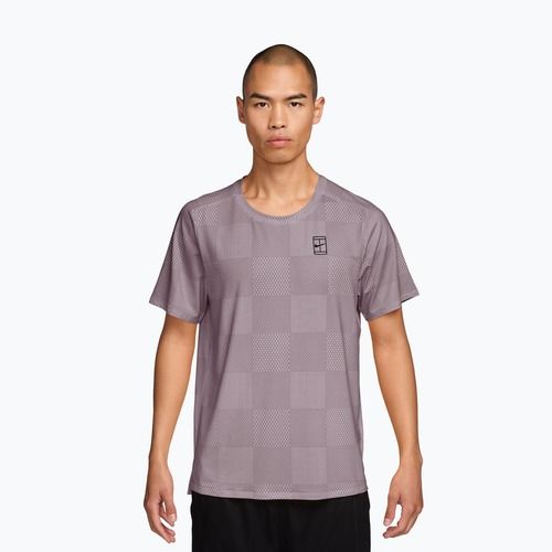 Men's tennis T-shirt Nike Court Dri-Fit Advantage Print light violet ore/black