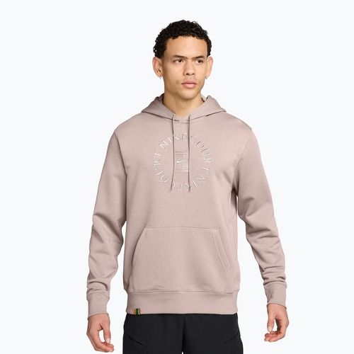 Men's tennis sweatshirt Nike Court Dri-Fit Heritage French Terry Hoodie silt red