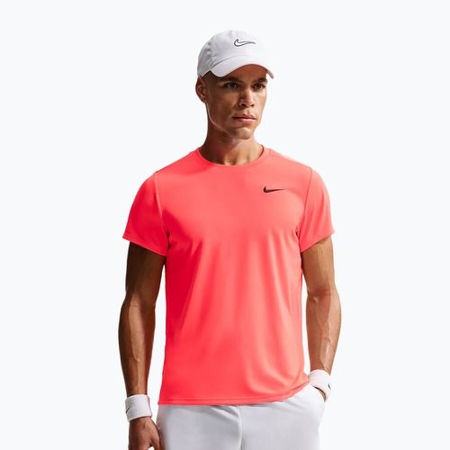 Men's tennis T-shirt Nike Court Dri-Fit Victory hot lava/black