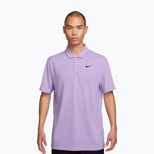 Men's tennis T-shirt Nike Court Dri-Fit Polo Solid violet mist/black
