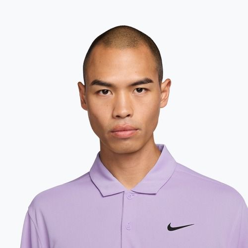 Men's tennis T-shirt Nike Court Dri-Fit Polo Solid violet mist/black