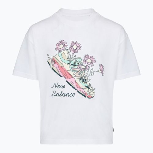 Children's set New Balance Floral Shoe Graphic Tee and Legging nb bright white