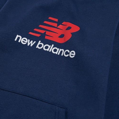 Children's sweatshirt New Balance BB Stacked Logo Hoodie nb navy