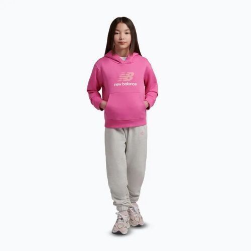 Children's sweatshirt New Balance FT Stacked Logo Hoodie pink satin