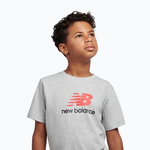 Children's T-shirt New Balance Jersey Stacked Logo Tee athletic grey heather