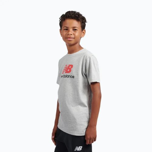 Children's T-shirt New Balance Jersey Stacked Logo Tee athletic grey heather