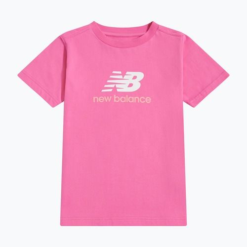 Children's T-shirt New Balance Jersey Stacked Logo Tee pink satin