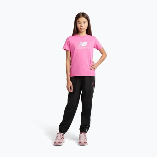 Children's T-shirt New Balance Jersey Stacked Logo Tee pink satin