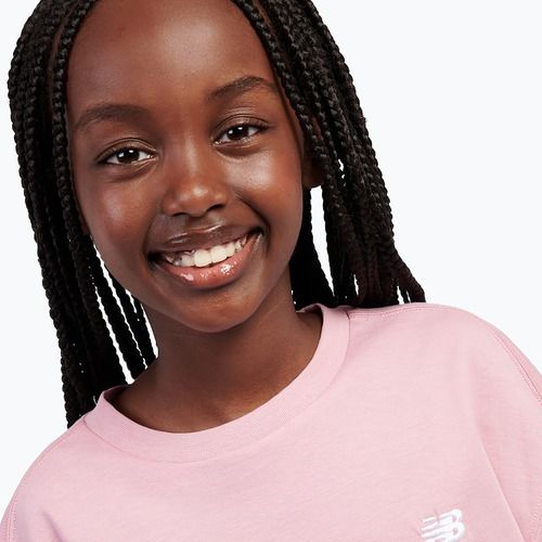 Children's T-shirt New Balance Jersey Small Logo Tee pink taffy