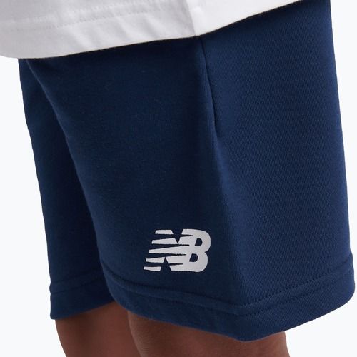 Children's set New Balance Stacked Logo Tee & FT Short nb bright white