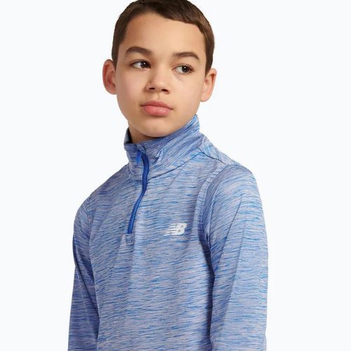 Children's sweatshirt New Balance Athletics Quarter Zip Funnel blue gemstone