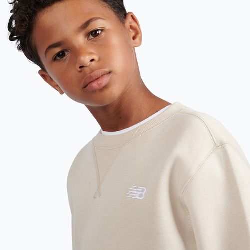 Children's sweatshirt New Balance Brush Back Small Logo Crew timberwolf