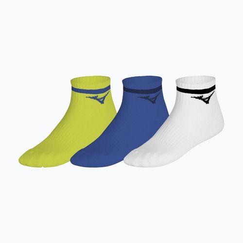 Socks Mizuno Training Mid With Line 3 pairs lightning yellow/ultramarine