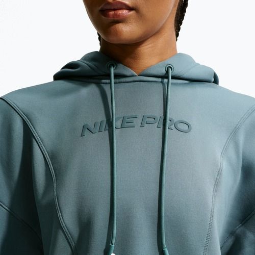 Women's training sweatshirt Nike Pro Therma-Fit Hoodie mineral slate/white