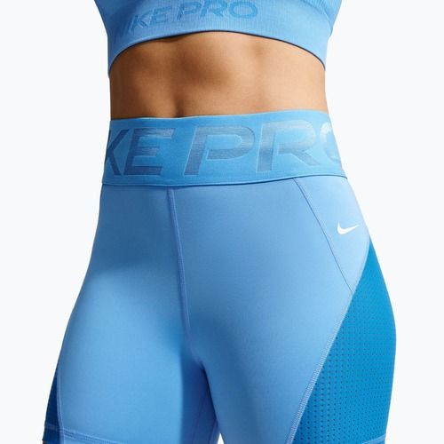 Women's shorts Nike Pro Sculpt High Waisted 5" Biker university blue/light photo blue/white