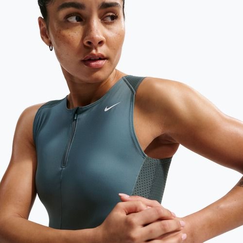 Women's training T-shirt Nike Pro Dri-Fit mineral slate/faded spruce/white