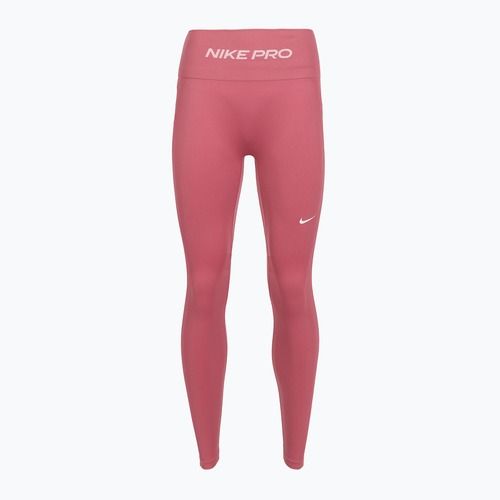 Women's training leggings Nike Pro Seamless High Waisted 7/8 peony/white