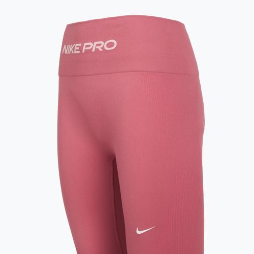Women's training leggings Nike Pro Seamless High Waisted 7/8 peony/white