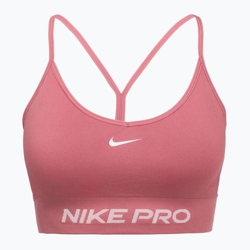 Training bra Nike Pro Seamless Light Support peony/white