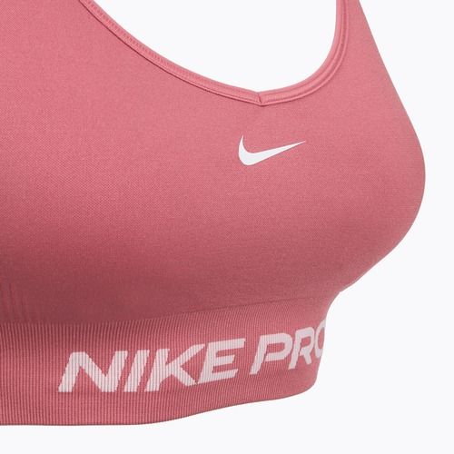 Training bra Nike Pro Seamless Light Support peony/white