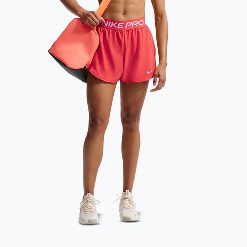 Women's training shorts Nike Pro 2in1 light crimson/white