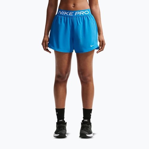 Women's training shorts Nike Pro 2in1 light photo blue/white