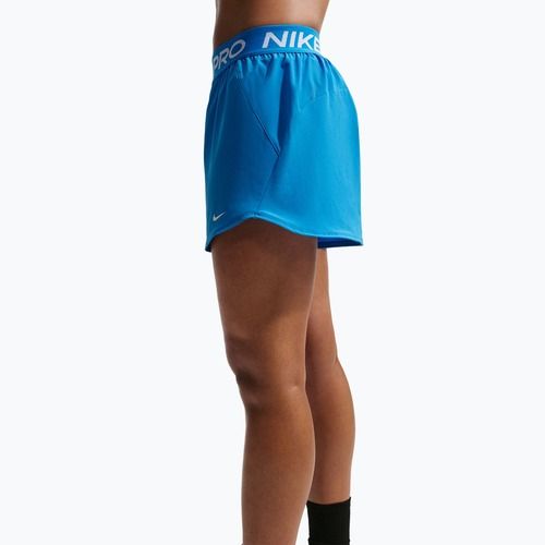 Women's training shorts Nike Pro 2in1 light photo blue/white