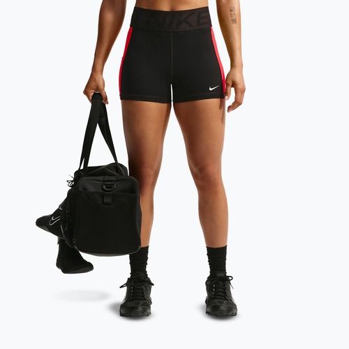 Women's training shorts Nike Pro Sculpt Dri-Fit High-Waisted Biker 5" black/light crimson/white