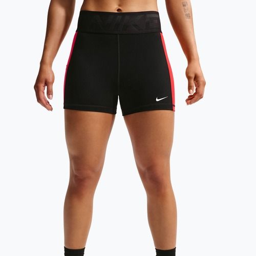 Women's training shorts Nike Pro Sculpt Dri-Fit High-Waisted Biker 5" black/light crimson/white