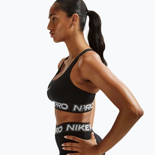 Training bra Nike Pro Light Support Non Padded black/white/metallic silver