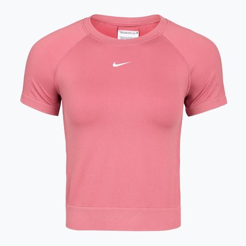 Women's training shirt Nike Pro Seamless Dri-Fit peony/white