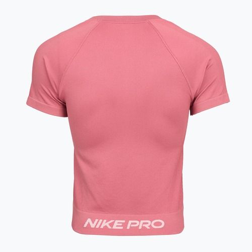Women's training shirt Nike Pro Seamless Dri-Fit peony/white