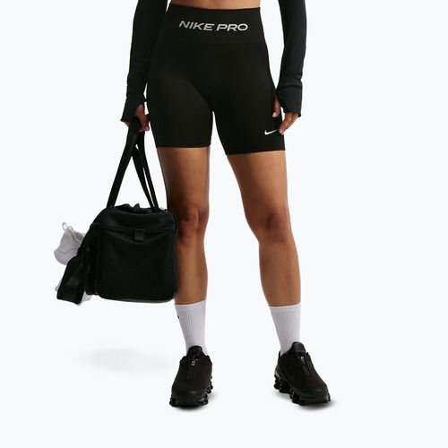Women's training shorts Nike Pro Seamless High Waisted Biker 5" black/white