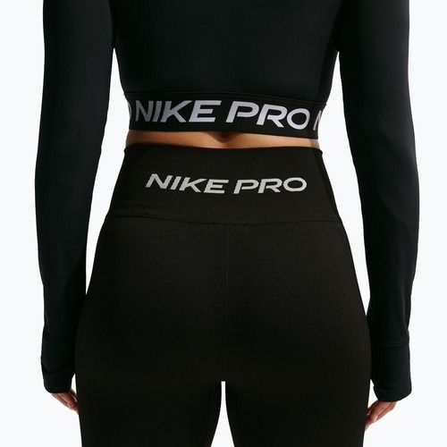 Women's training shorts Nike Pro Seamless High Waisted Biker 5" black/white