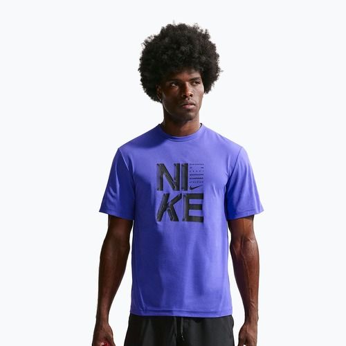 Men's training T-shirt Nike Hyverse Dri-Fit Persian violet/black