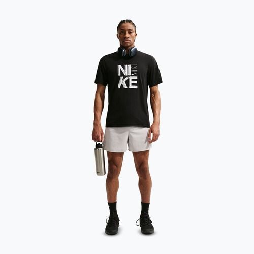 Men's training T-shirt Nike Hyverse Dri-Fit Persian black/white