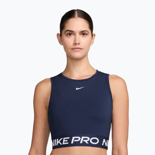 Women's training top Nike Pro Dri-Fit midnight navy/white