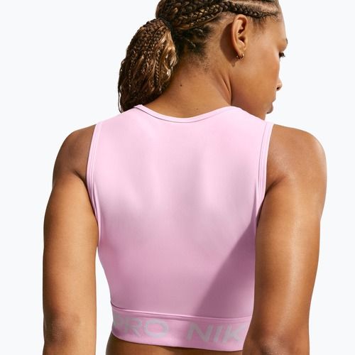 Women's training top Nike Pro Dri-Fit pink foam/white