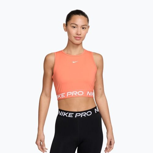 Women's training top Nike Pro Dri-Fit crimson bliss/white