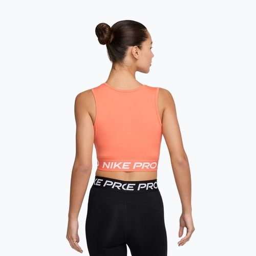 Women's training top Nike Pro Dri-Fit crimson bliss/white