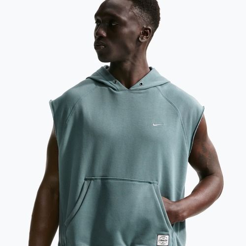 Men's training sweatshirt Nike Athletic Club Dri-Fit Sleeveless Hoodie mineral slate/mineral slate