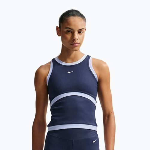 Women's training T-shirt Nike One Dri-Fit midnight navy/hydrogen blue/white