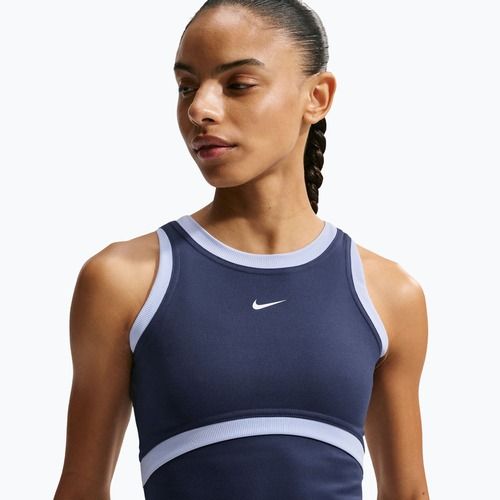 Women's training T-shirt Nike One Dri-Fit midnight navy/hydrogen blue/white